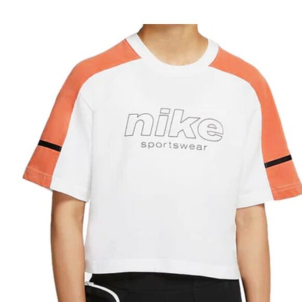 Nike Sportswear Women's Essential Icon Futura Cropped T-Shirt Size Small